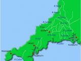 Rivers England Map Rivers Cornwall Map A A A N Cornwall Maps Cornwall