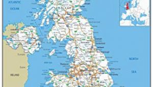 Road Map Of England Motorways United Kingdom Uk Road Wall Map Clearly Shows Motorways Major Roads Cities and towns Paper Laminated 119 X 84 Centimetres A0