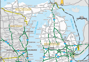 Road Map Of Michigan Highways Michigan Travel Images