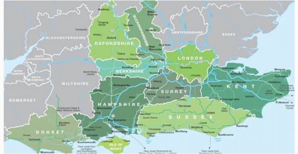 Road Map Of southern England Map Of south East England Visit south East England