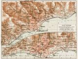 San Remo Italy Map Old Map Of Sanremo In 1913 Buy Vintage Map Replica Poster Print or