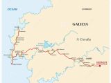 Santiago De Compostela Spain Map Map Way Of St James From Santiago De Compostela to Cape Finisterre