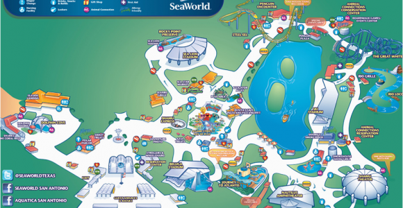 Seaworld California Map Sea World San Antonio Park Map Travel San Antonio Texas Ideas