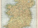 Show Map Of Ireland 1907 Antique Ireland Map Vintage Map Of Ireland Gallery Wall Art