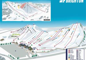 Ski Resorts In Michigan Map Mt Brighton Trail Map Onthesnow