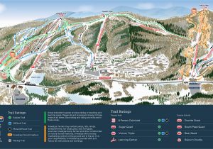 Ski Resorts In southern California Map Mountain Creek Resort Trail Map Onthesnow
