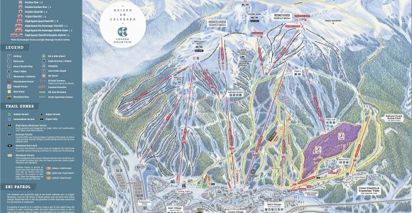 Skiing In Colorado Map Copper Mountain Resort Trail Map Onthesnow