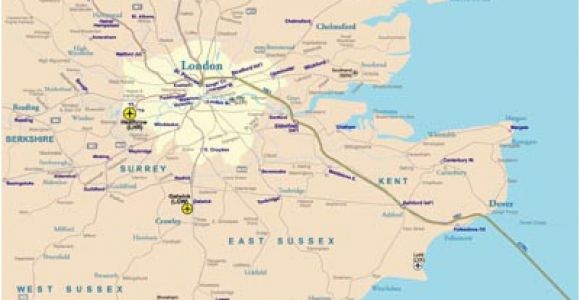 South East England Rail Map Rail Map Of southeast England Johomaps