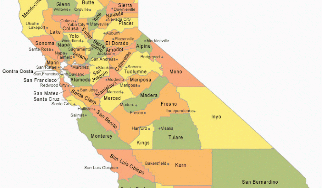 Southern California Map with Cities and Counties California County Map  secretmuseum