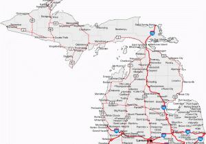 State Of Michigan Road Map Map Of Michigan Cities Michigan Road Map