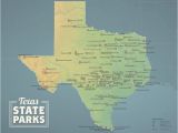 State Parks In Texas Map Texas State Parks Map 11×14 Print Etsy