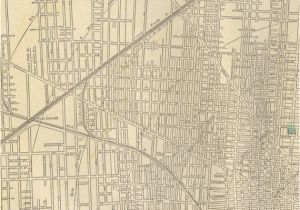 Street Map Of Flint Michigan 1800s Large Detroit Map Michigan Street Map by Ngartprints Etsy