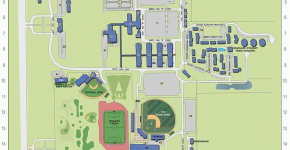 Tennessee State University Campus Map the University Of Memphis Main Campus Map Campus Maps the