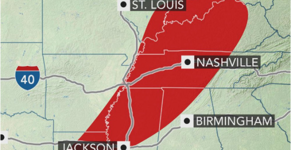 Tennessee tornado Map Severe Weather Outbreak May Spawn A Couple Of Strong tornadoes