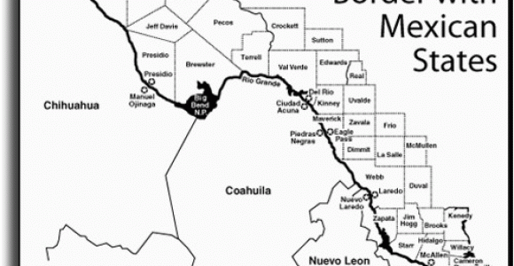 Texas and Mexico Border Map Map Of Texas Border with Mexico Business Ideas 2013