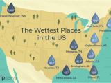 Texas Annual Rainfall Map Map Of the Wettest Places In the Usa