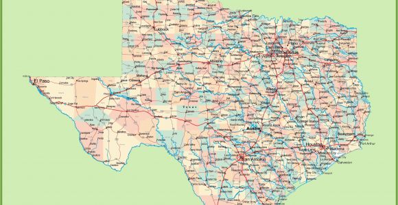 Texas Counties Map with Roads Road Map Of Texas with Cities