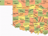 Texas County Seat Map Oklahoma County Map