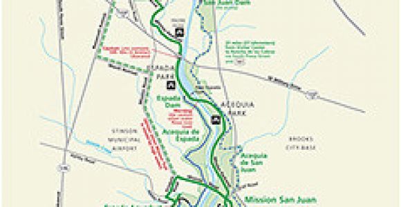 Texas Mission Trail Map Maps San Antonio Missions National Historical Park U S National