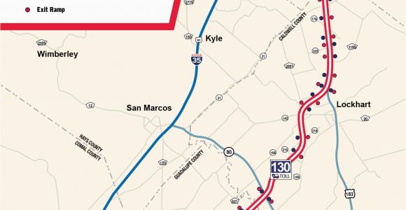 Texas toll Road 130 Map State Highway 130 Maps Sh 130 the Fastest Way Between Austin San