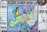 The Reformation Religious Map Of Europe 1600 Protestant Reformation Map Activity Crosscurricular