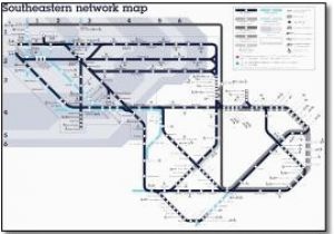 Train Map south East England south Eastern Train Rail Maps