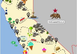 University Of California System Map the Ultimate Road Trip Map Of Places to Visit In California Travel