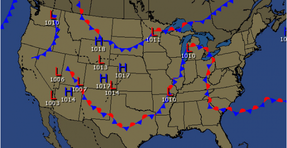 Weather In Texas Map Current Frontal Map for the United States Weather Resources