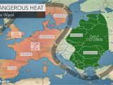 Weather Map for Italy Intense Heat Wave to Bake Western Europe as Wildfires Rage In Sweden