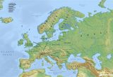 Western Europe Physical Features Map Europe Blank Physical Map Lgq Me