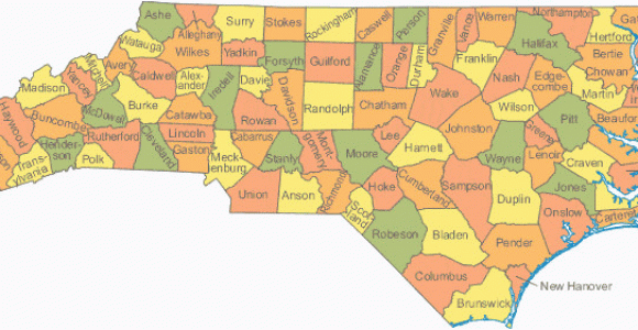 Western north Carolina County Map Map Of north Carolina