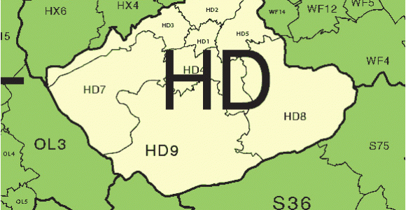 Where is Huddersfield On Map Of England Huddersfield Postcode area and District Maps In Editable format