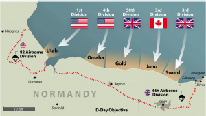 Where is normandy In France Map D Day normandy Landings Map Wwii Europe 1944 D Day normandy