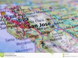 Where is San Jose California On A Map San Jose California On Map Stock Photo Image Of Center Airport