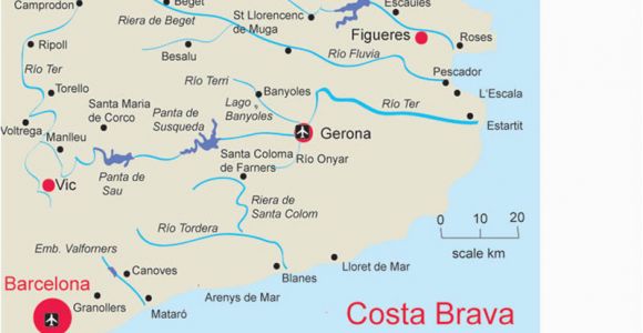 Where is the Costa Brava In Spain On A Map Map Of Costa Brave and Travel Information Download Free