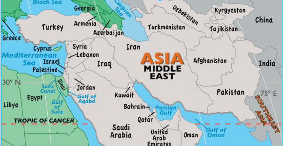 Where is the Country Of Georgia Located On A Map Middle East Map Map Of the Middle East Facts Geography History