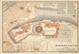 Windsor England Map 1930 Antique Map Of Windsor Castle England United Kingdom