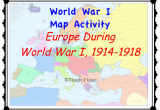 Ww1 Maps Of Europe Ww1 Map Activity Europe During the War 1914 1918 social